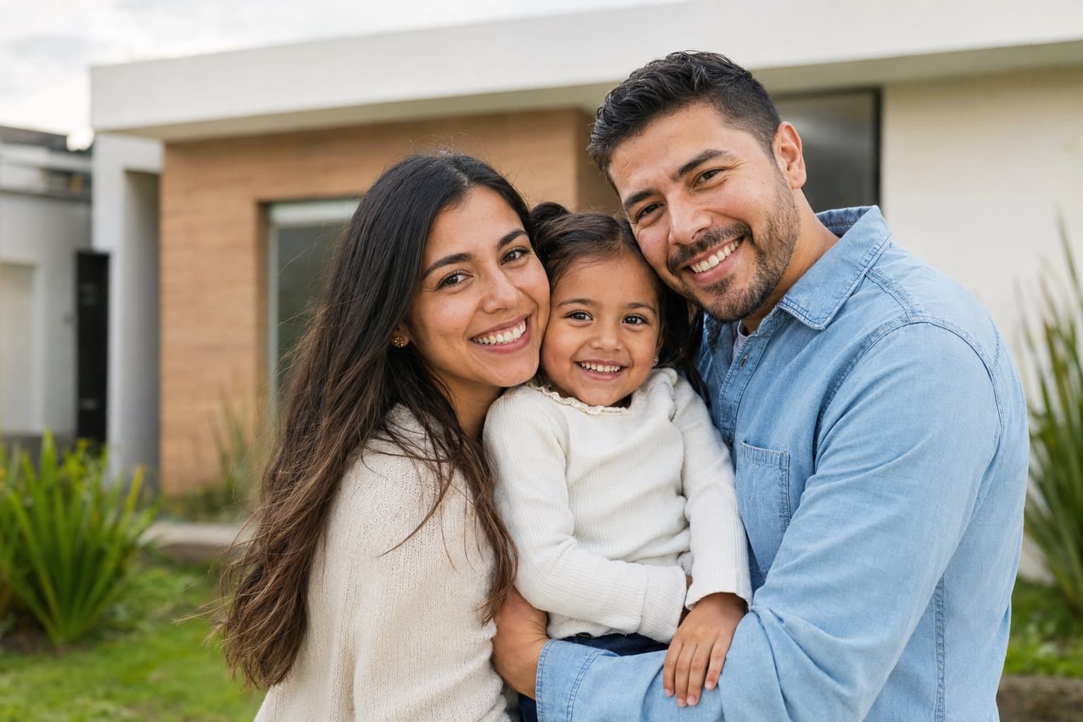 Familia disfrutando su hogar — clientes de Grupo Lonari